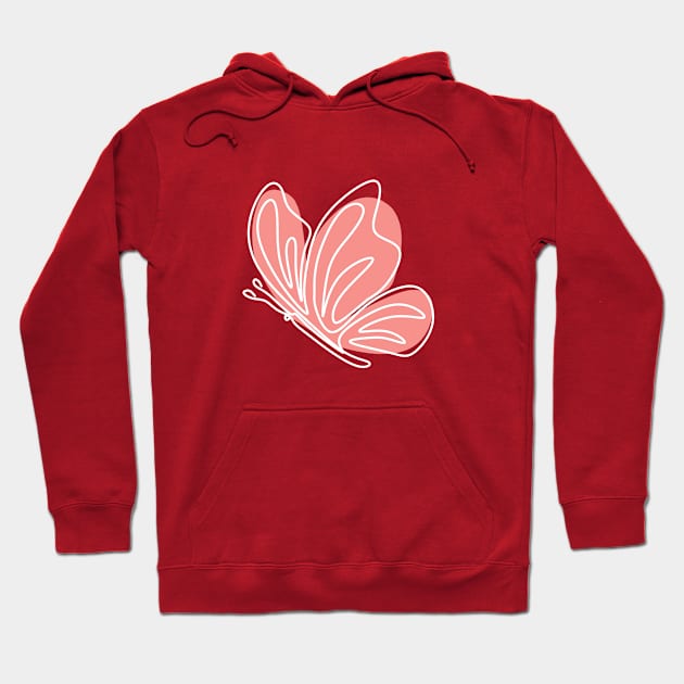 Butterfly line Hoodie by mirailecs